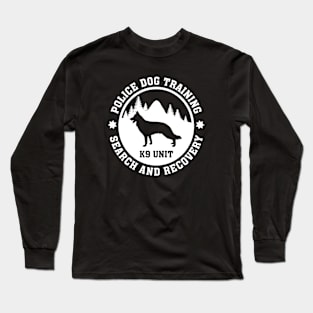 K9 Police Dog Training Long Sleeve T-Shirt